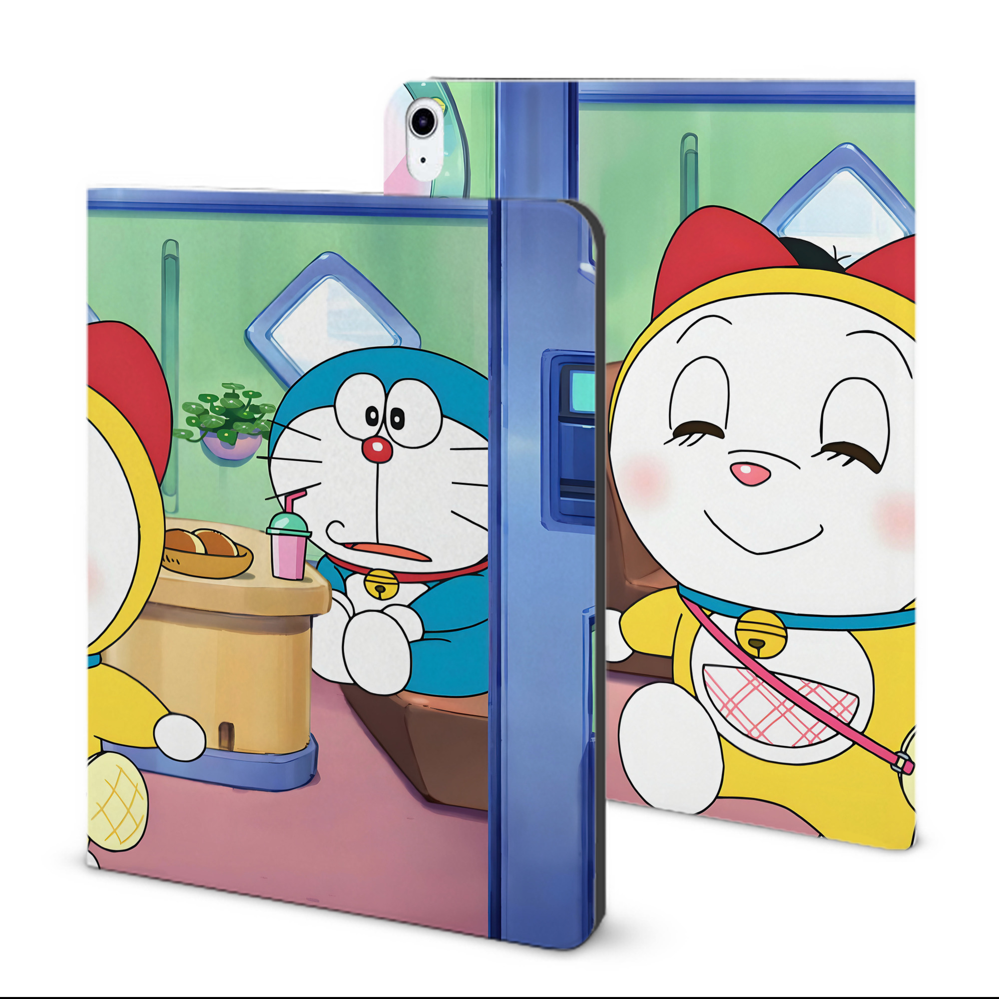（画像用） ドラえもん Doraemon IPad ケース ブック型 PUレザー TPU 耐衝撃 軽量 薄型 ペン収納なし 全面保護 IPad 各モデル対応